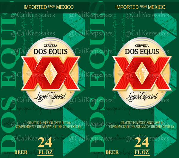 Dos Equis XX PNG for Sublimation/Waterslide - 300DPI - CaliKeepsakes