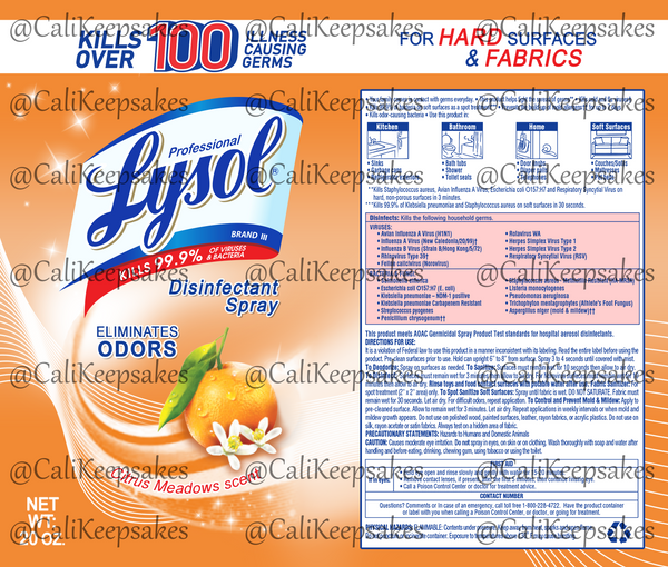 Lysol Citrus Meadows PNG- Sublimation/Waterslide 300DPI - CaliKeepsakes