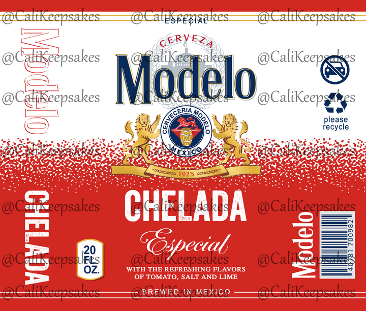 Modelo Chelada Sublimation/Waterslide PNG - 300DPI - CaliKeepsakes