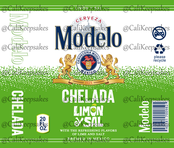 Modelo Chelada Limon y Sal PNG 300DPI - CaliKeepsakes