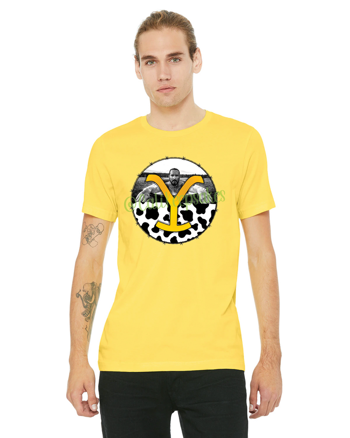 yellow T-shirt