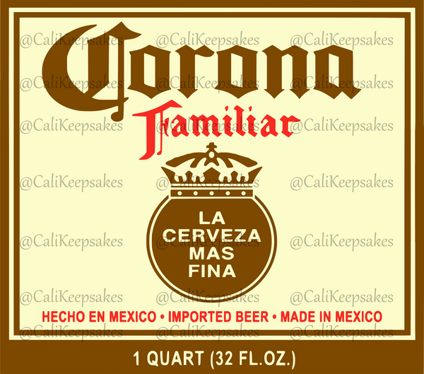 Corona Familiar PNG for Sublimation/Waterslide - 300DPI - CaliKeepsakes