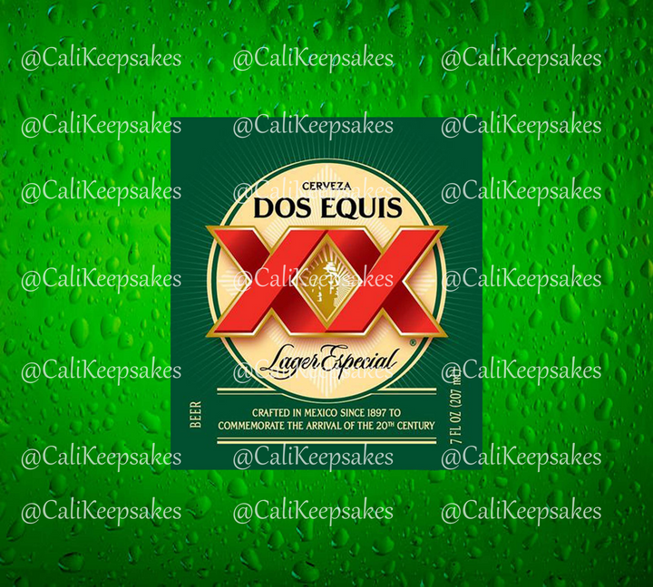 Dos Equis PNG for Sublimation/Waterslide - 300DPI - CaliKeepsakes