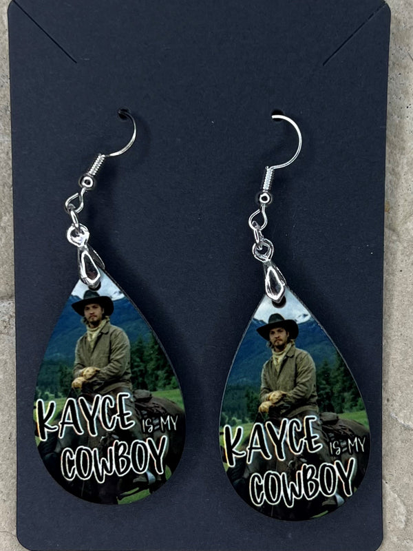 Handmade Yellowstone Earrings - "Kayce Is my Cowboy" (horse)