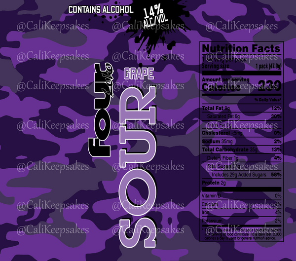 Four Loko Sour Grape PNG for Sublimation/Waterslide - 300DPI - CaliKeepsakes