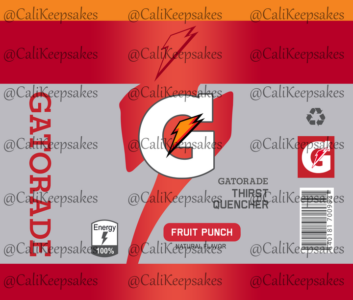 Gatorade Fruit Punch PNG - Sublimation/Waterslide 300DPI - CaliKeepsakes