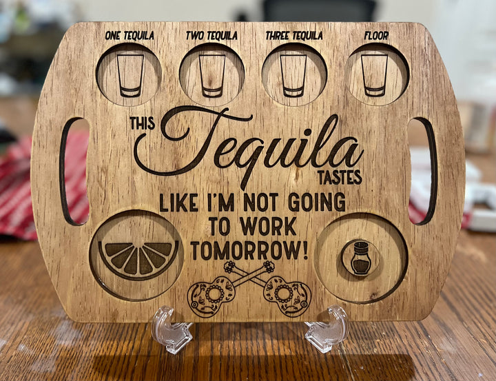 Tequila drink serving tray