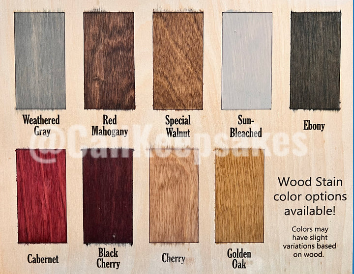 Stain color samples