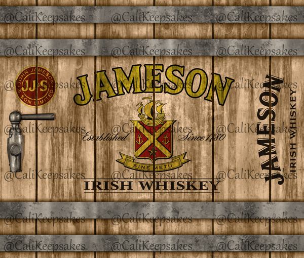 Jameson Irish Whiskey PNG 300DPI Sublimation/Waterslide - CaliKeepsakes