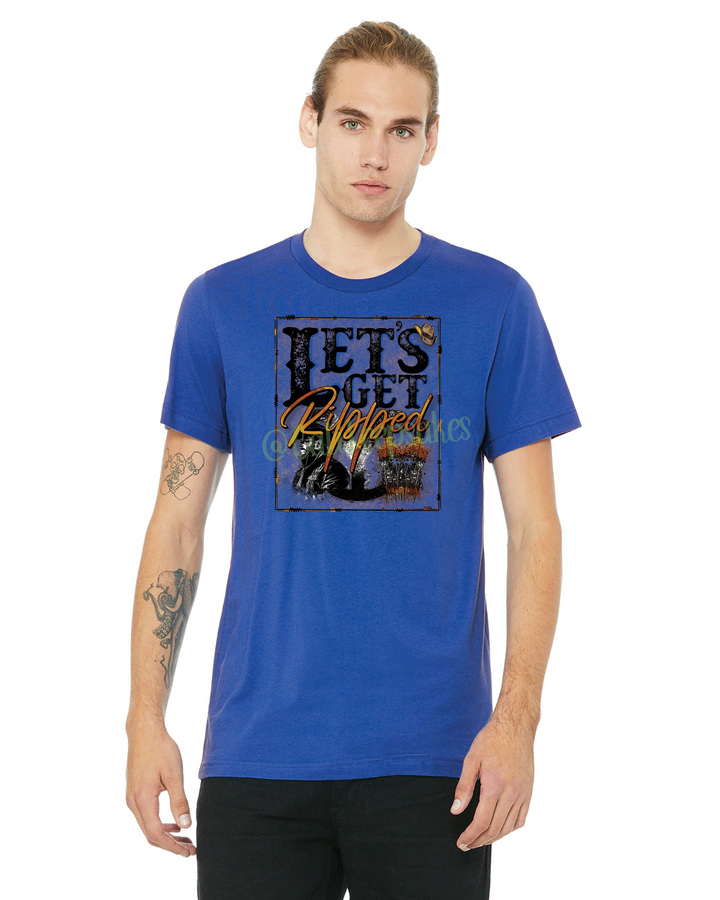 royal blue T-shirt