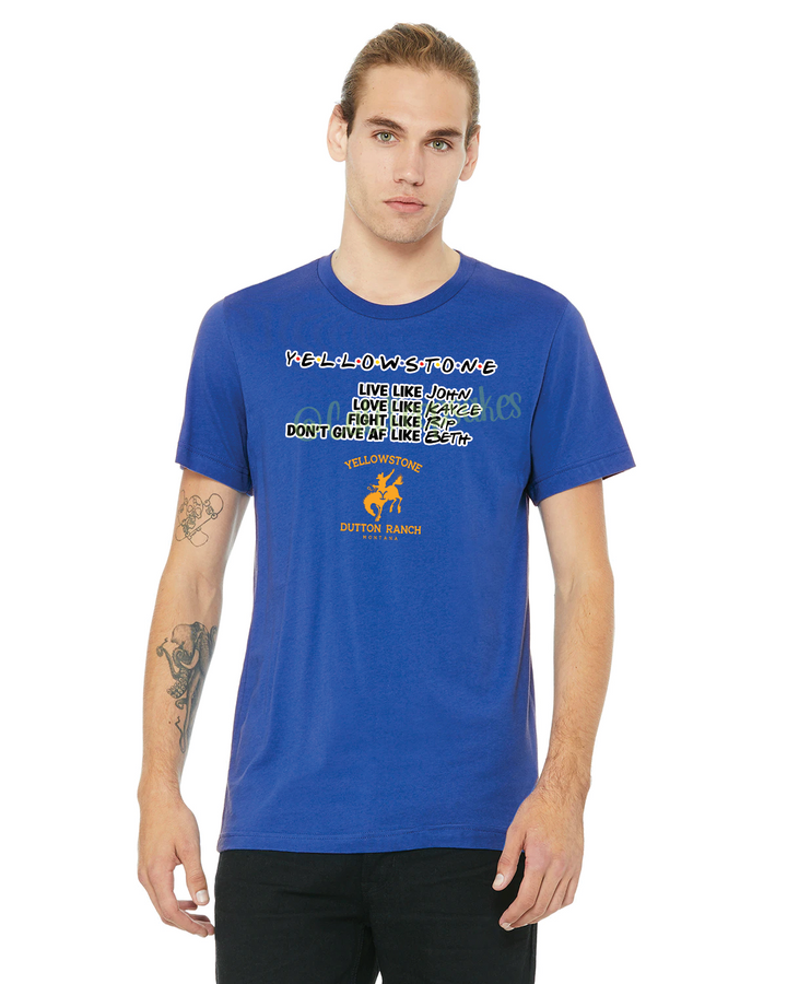 royal blue T-shirt