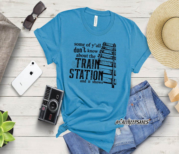 Train Station Aqua T-shirt