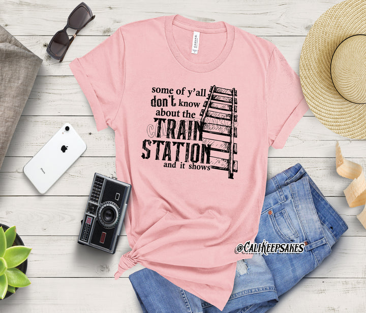 Train Station Pink T-shirt