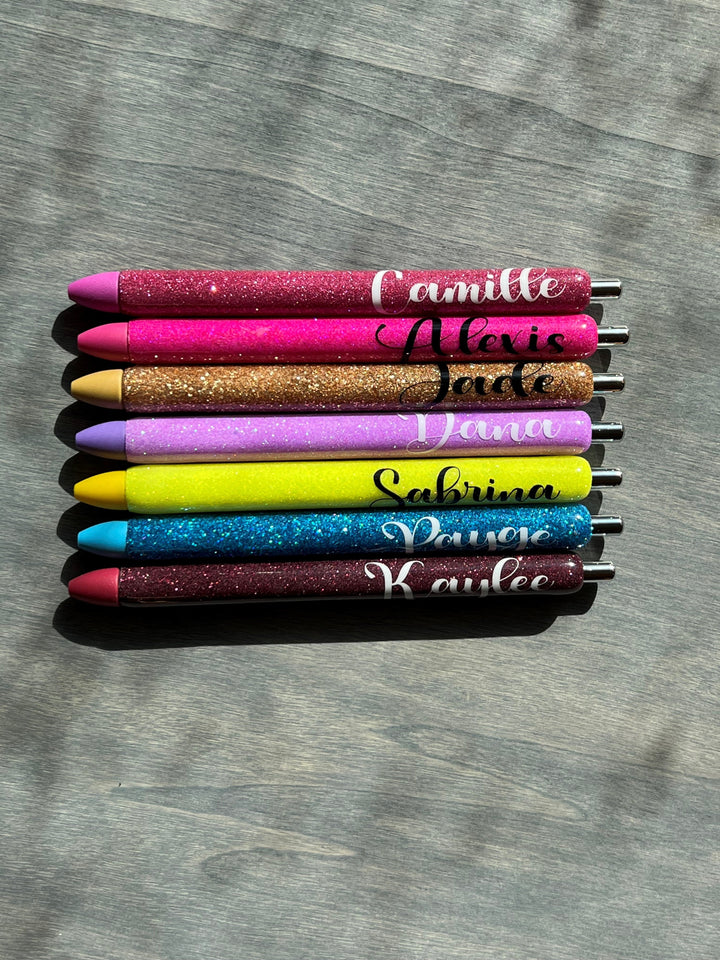 Pen Sticker Name Frame Custom - Glitter Pen with Name – Rustic Edge Customs