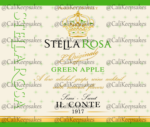 Stella Rosa Green Apple PNG for Sublimation/Waterslide - 300DPI - CaliKeepsakes