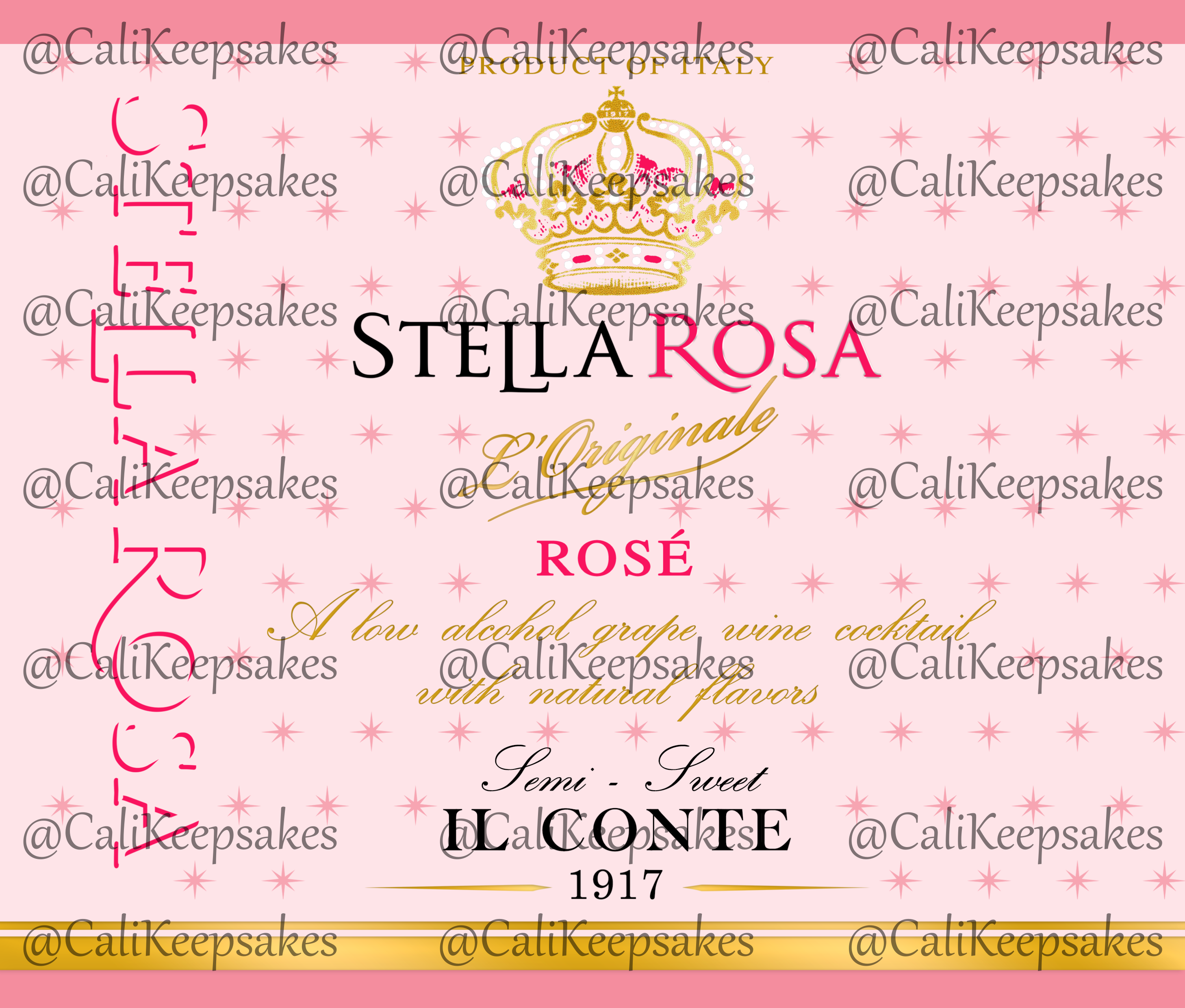 Custom Stella Rosa Stella Rosa Rose PNG Sublimation/Waterslide - 300DPI | CaliKeepsakes ...